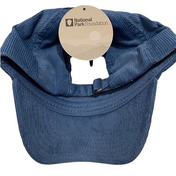 National Parks H3 Headwear Yellowstone Corduroy Baseball Cap Adjustable Blue - Picture 6 of 7
